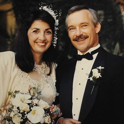 Alan and Josie Romatowski at their wedding in 1988. Mr. Romatowski has been diagnosed with early-onset Alzheimer's disease.
